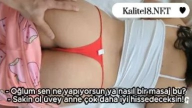 Oğlum annene masaj yapar mısın? Masaj pornosu sikişli!!